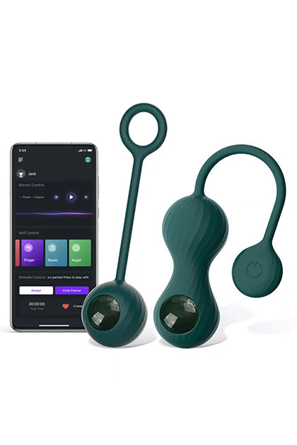 MAGIC MOTION - CRYSTAL DUO SMART KEGEL VIBRATOR WITH WEIGHT SET