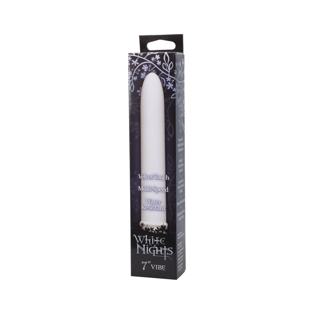 DOC JOHNSON - WHITE NIGHTS: 7IN. VELVET TOUCH VIBE