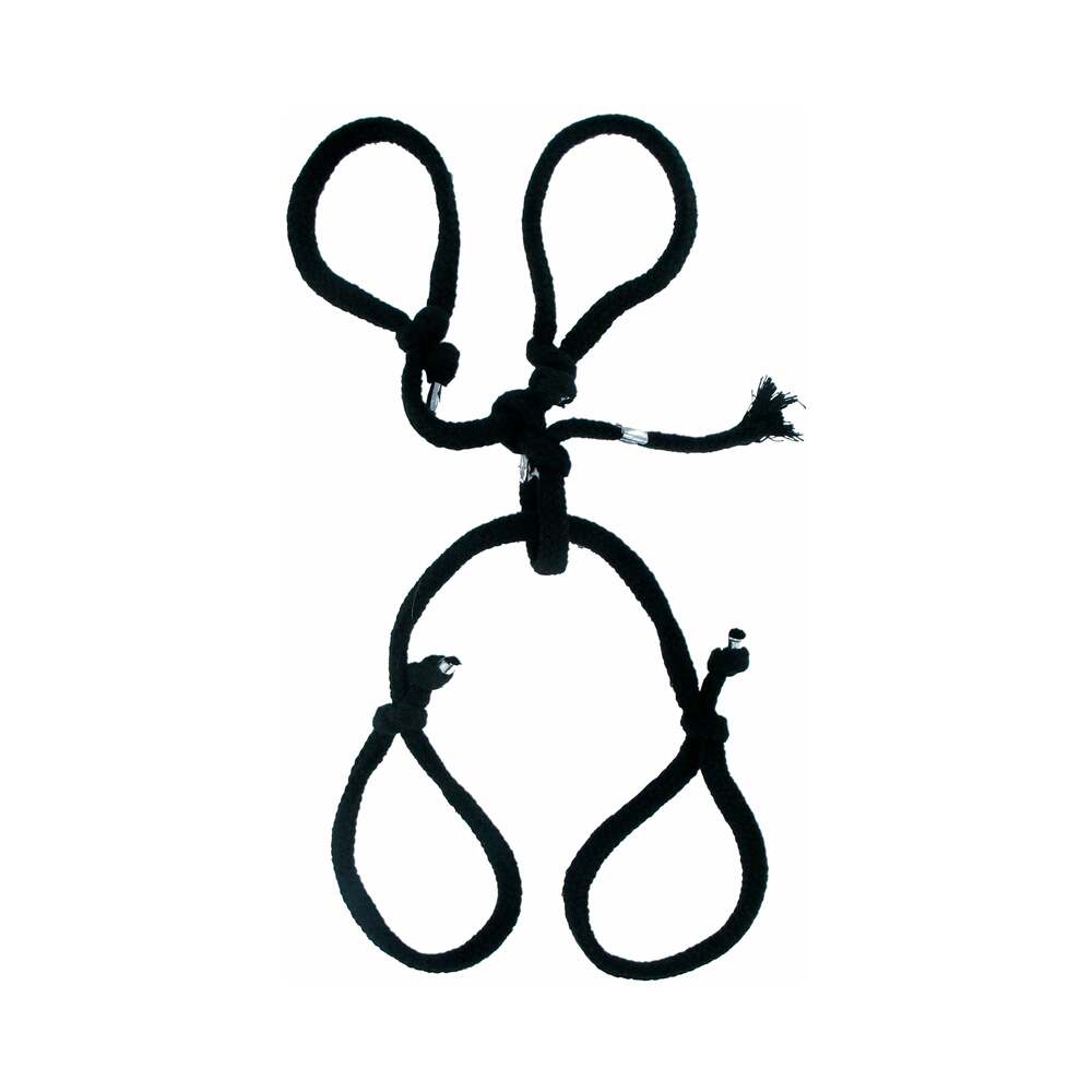 PIPEDREAM - FETISH FANTASY SERIES SILK ROPE HOGTIE BLACK