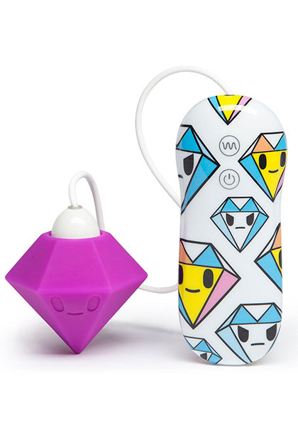 TOKIDOKI BY LOVEHONEY - TOKIDOKI 7 FUNCTION SILICONE PURPLE DIAMOND CLITORAL VIBRATOR