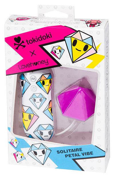 TOKIDOKI BY LOVEHONEY - TOKIDOKI 7 FUNCTION SILICONE PURPLE DIAMOND CLITORAL VIBRATOR