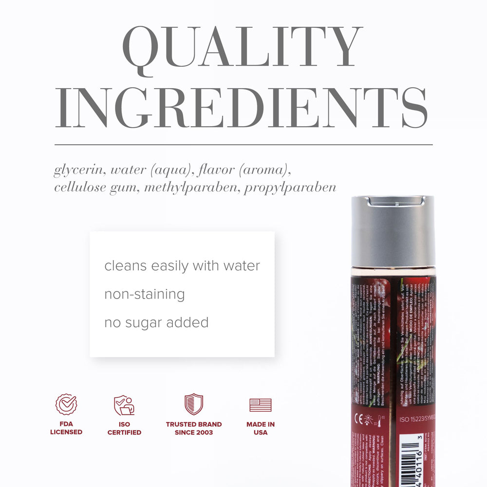 LUBRIFICANTE À BASE DE ÁGUA COM SABOR A CEREJA SYSTEM JO - JO H2O CHERRY BURST 120 ML.