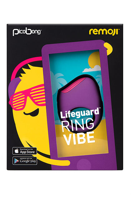 PICOBONG - REMOJI: VIBRADOR EM FORMA DE BOIA DE SALVA-VIDAS ROXO