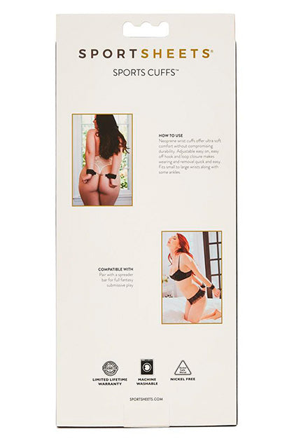 SPORTSHEETS - SPORTS CUFFS - BLACK