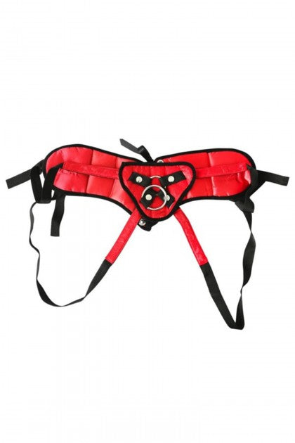 SPORTSHEETS - PLUS SIZE RED LACE W/SATIN CORSETTE STRAP-ON