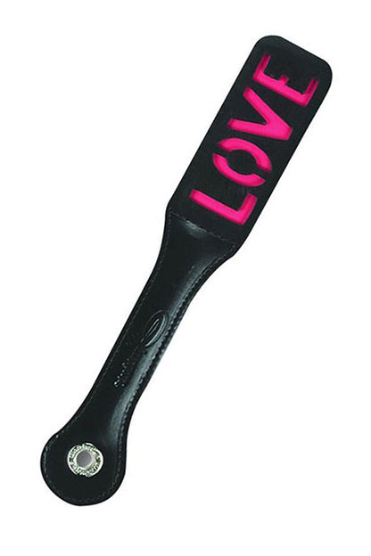 SPORTSHEETS - 12 LEATHER LOVE IMPRESSION PADDLE