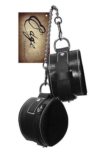 SPORTSHEETS - EDGE LEATHER WRIST RESTRAINTS