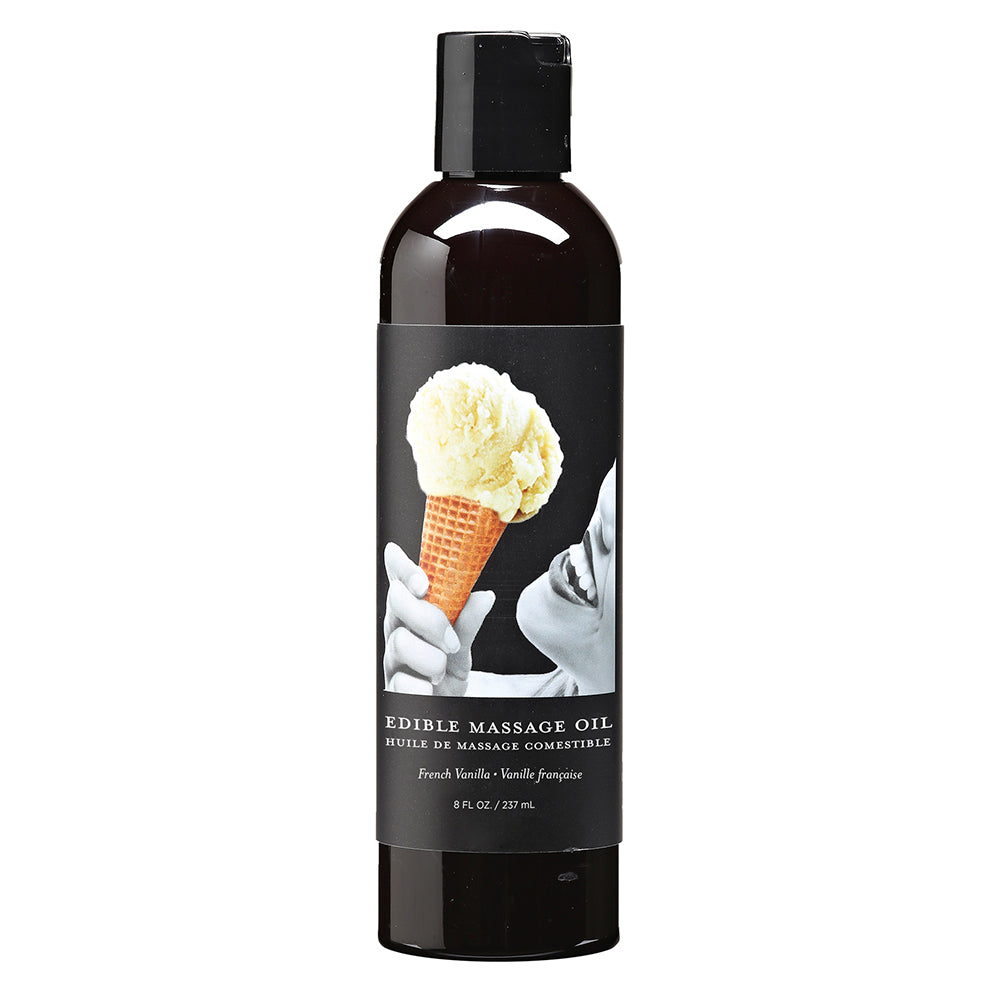 EARTHLY BODY - EDIBLE MASSAGE OIL VANILLA 8OZ