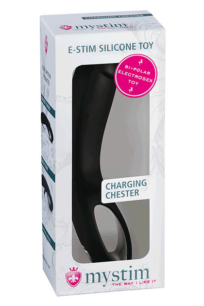 MYSTIM - CHARGING CHESTER E-STIM DILDO, SEXY BLACK