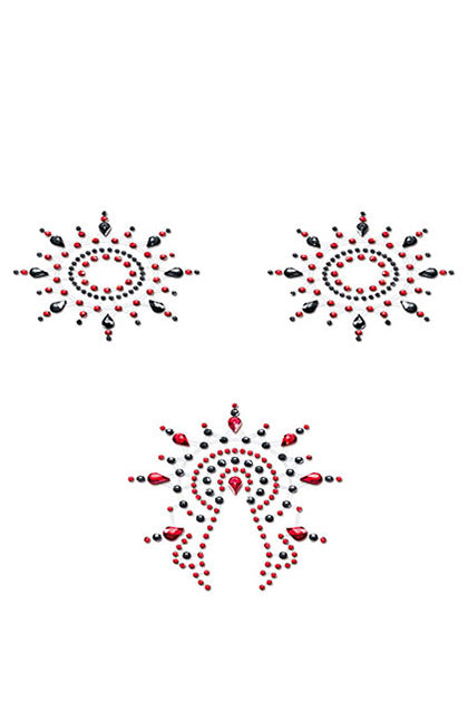 PETITS JOUJOUX GLORIA - BLACK/RED - SET OF 3