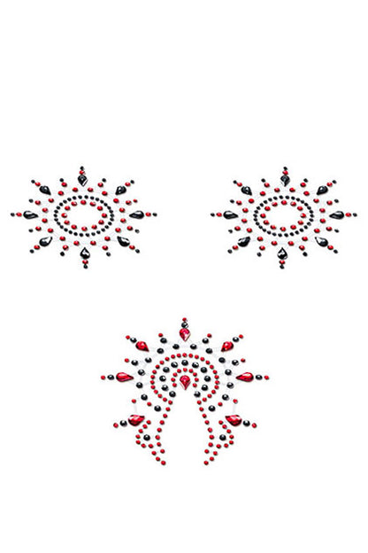PETITS JOUJOUX GLORIA - BLACK/RED - SET OF 3