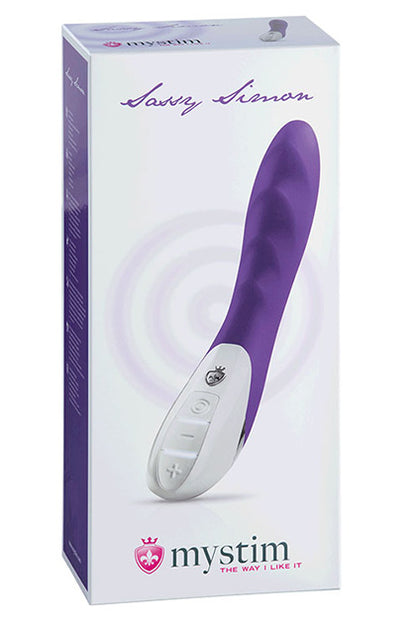 MYSTIM SASSY SIMON VIBRATOR, DEEP PURPLE