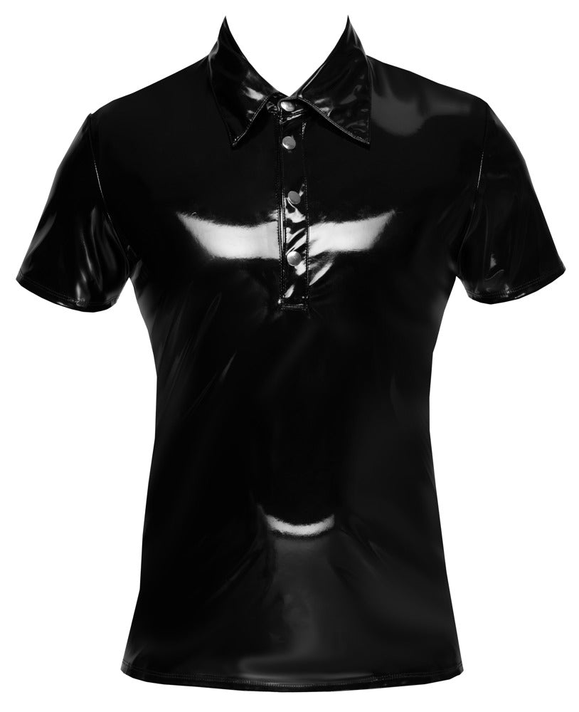 BLACK LEVEL - VINYL POLO SHIRT