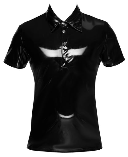 BLACK LEVEL - VINYL POLO SHIRT