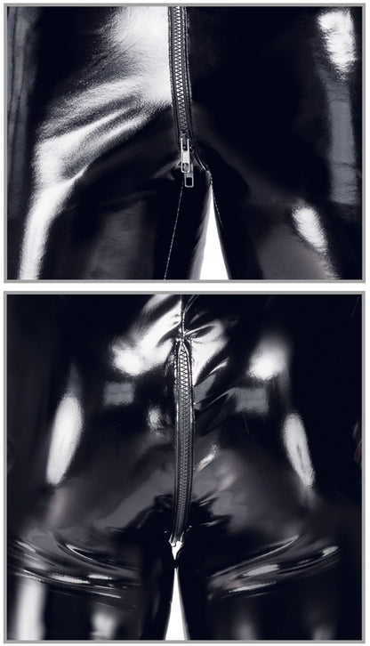 BLACK LEVEL - SHORT VINYL JUMPSUIT