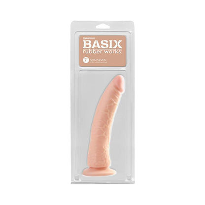 PIPEDREAM - BASIX RUBBER WORKS SLIM SEVEN 7 IN. DILDO WITH