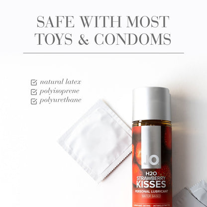 SYSTEM JO - JO H2O STRAWBERRY KISSES FLAVORED WATER-BASED LUBRICANT 1 OZ.