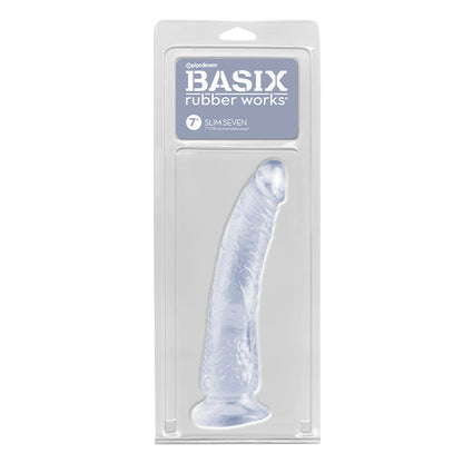 PIPEDREAM - BASIX RUBBER WORKS SLIM SEVEN 7 IN. DILDO WITH