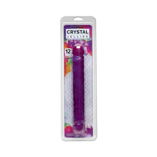 DOC JOHNSON - CRYSTAL JELLIES DOUBLE DONG JR. 12IN