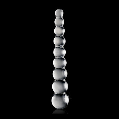 PIPEDREAM - ICICLES N.º 2 DILDO DE VIDRO COM ESFERAS 21,5 CM TRANSPARENTE