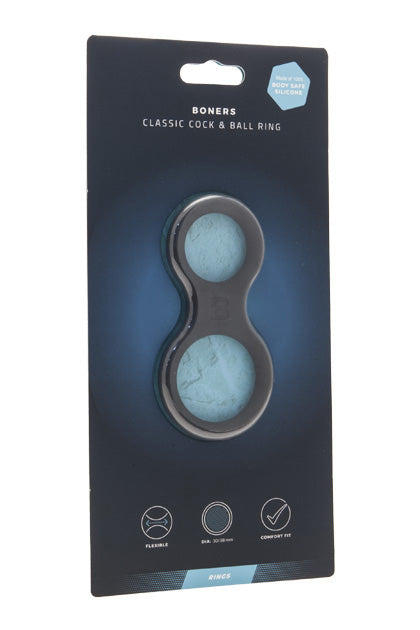 BONERS - SILICONE COCK RING AND BALL STRETCHER - GREY