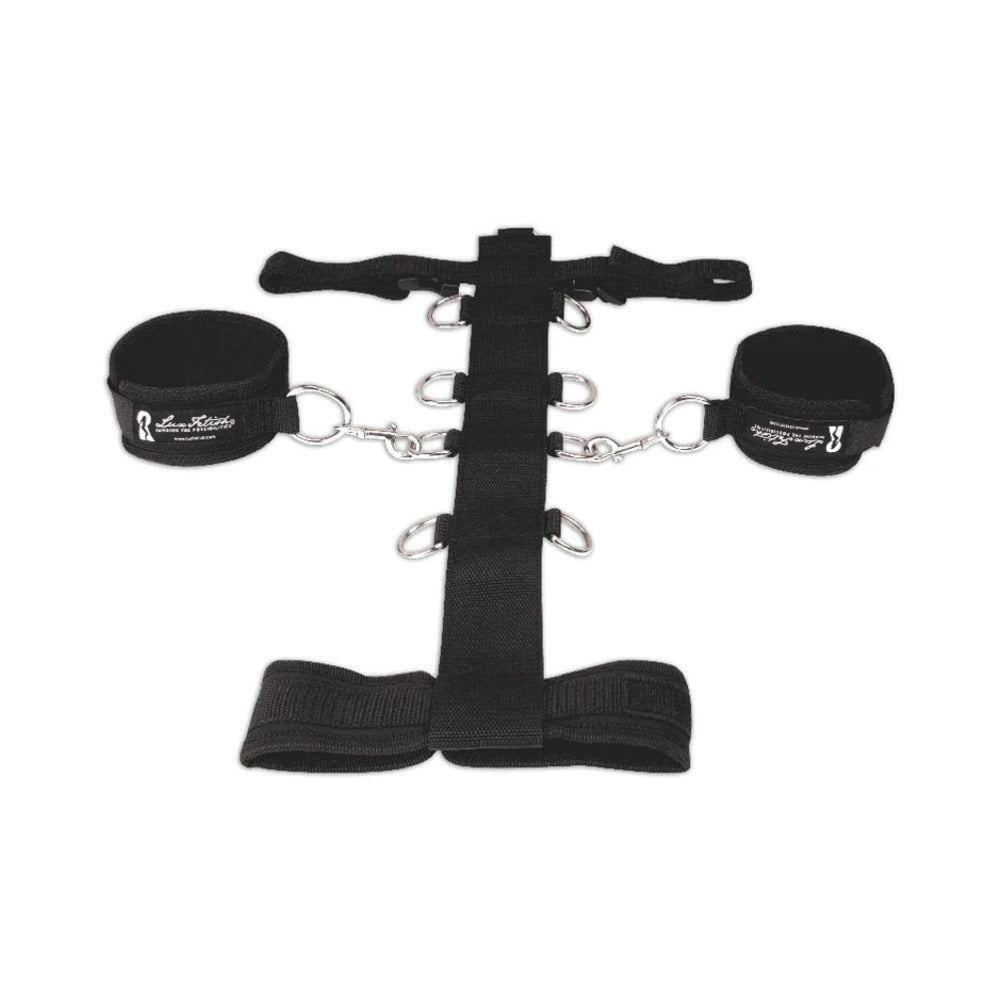 ELECTRIC EEL - LUX FETISH 3-PIECE ADJUSTABLE NECK & WRISTRAINT SET BLACK