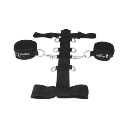 ELECTRIC EEL - LUX FETISH 3-PIECE ADJUSTABLE NECK & WRISTRAINT SET BLACK