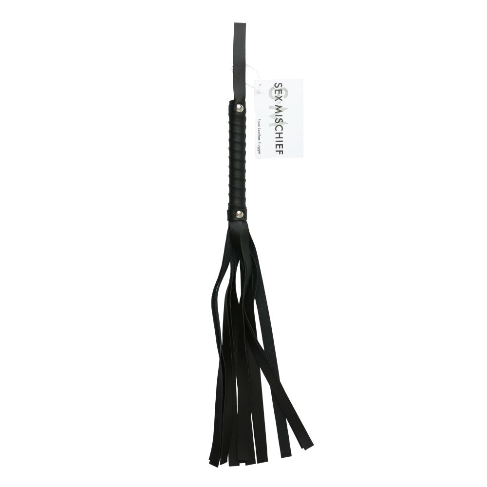 SPORTSHEETS - SEX & MISCHIEF CHICOTE EM PELE FALSA PRETO