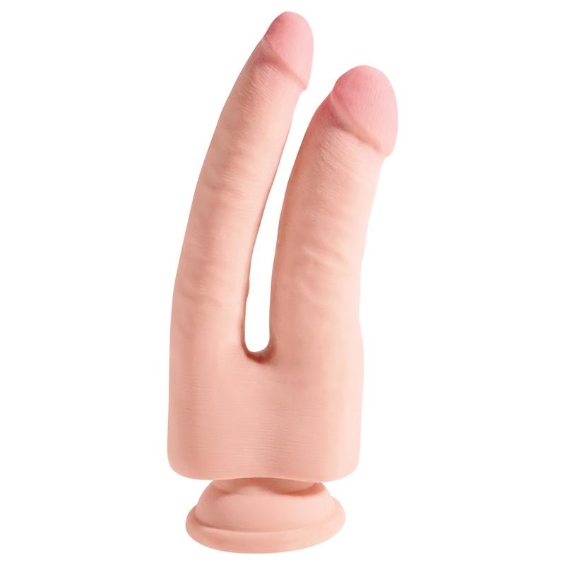 KING COCK - 3D DILDO DOBLE PENETRACIÓN TRIPLE DENSIDAD PLUS 9.5 NATURAL