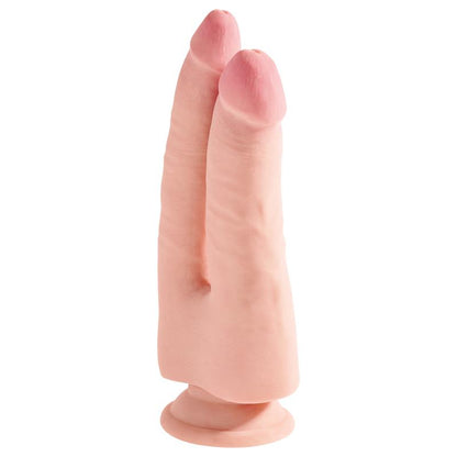 KING COCK - 3D DILDO DOBLE PENETRACIÓN TRIPLE DENSIDAD PLUS 9.5 NATURAL