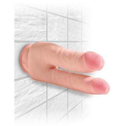 KING COCK - 3D DILDO DOBLE PENETRACIÓN TRIPLE DENSIDAD PLUS 9.5 NATURAL