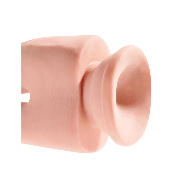KING COCK - 3D DILDO DOBLE PENETRACIÓN TRIPLE DENSIDAD PLUS 9.5 NATURAL