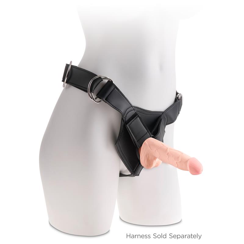 3D Dildo Triple Densidad con Testículos Plus 5 Natural