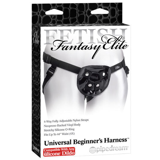 PIPEDREAM - FETISH FANTASY ELITE ADJUSTABLE UNIVERSAL BEGINNER'S HARNESS BLACK