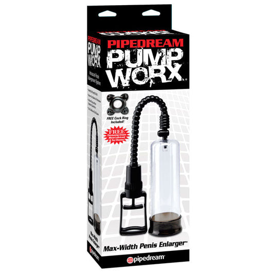 PIPEDREAM - PUMP WORX MAX-WIDTH PENIS ENLARGER PUMP CLEAR/BLACK