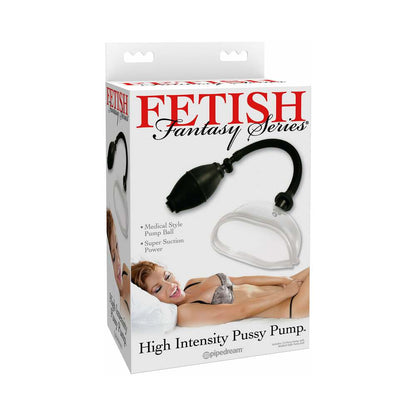 PIPEDREAM - FETISH FANTASY SERIES HIGH INTENSITY PUSSY PUMP TRANSPARENTE/PRETO