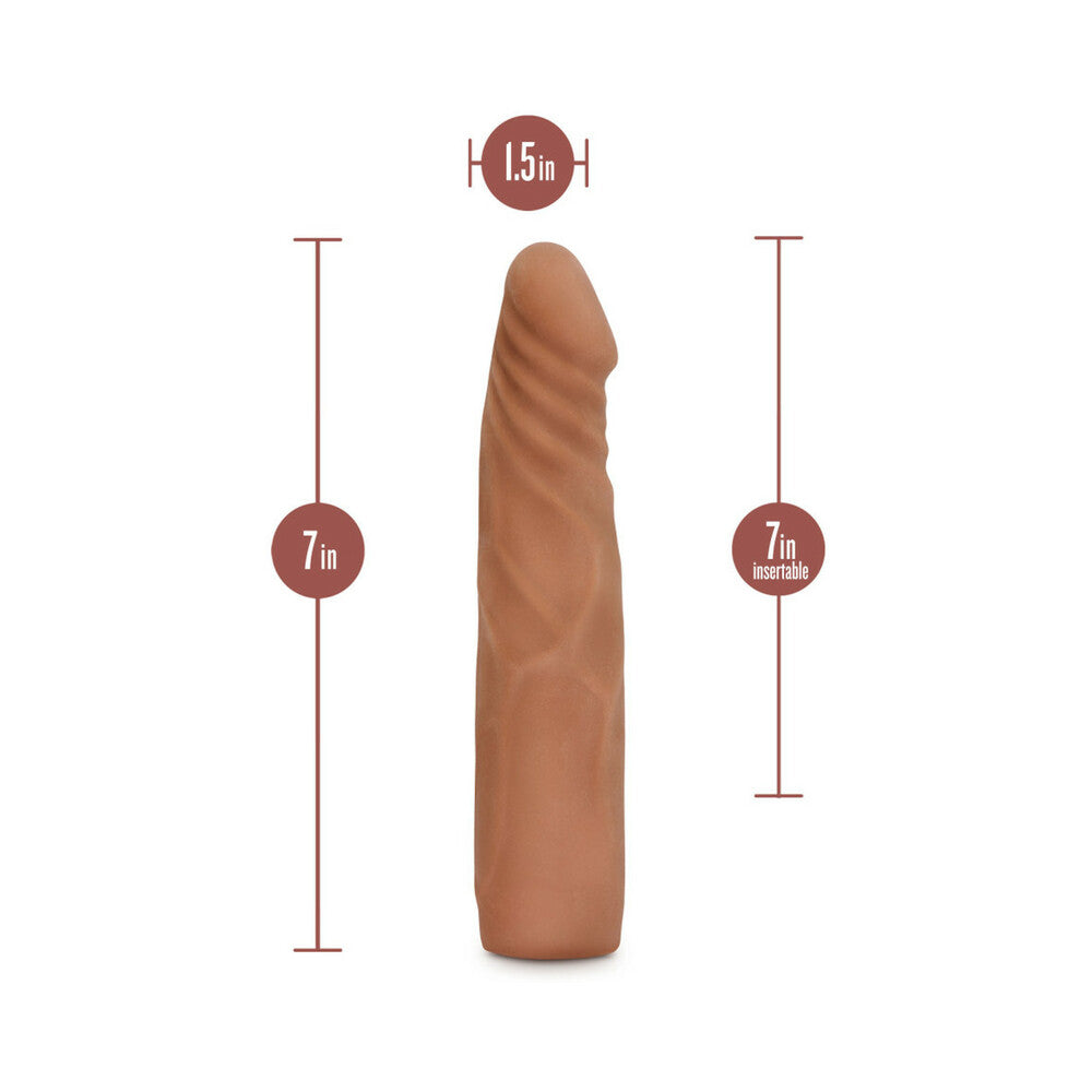BLUSH - AU NATUREL ANTONIO 7.5 IN. POSABLE DUAL DENSITY DILDO TAN