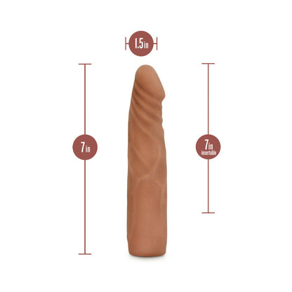 BLUSH - AU NATUREL ANTONIO 7.5 IN. POSABLE DUAL DENSITY DILDO TAN