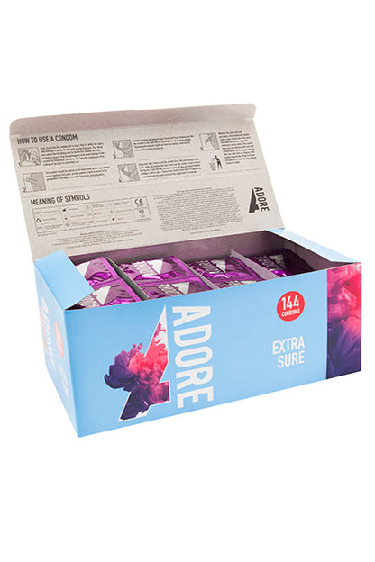 CONDOM - ADORE EXTRA SURE BULK 144 PCS