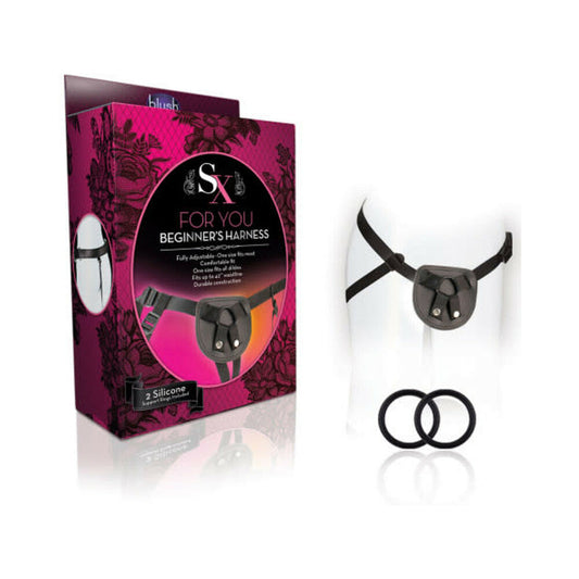 BLUSH - SX FOR YOU ADJUSTABLE FAUX LEATHER BEGINNER'S HARNESS BLACK