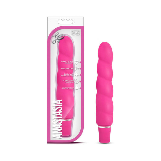 BLUSH - LUXE ANASTASIA SILICONE SLIMLINE VIBRATOR PINK