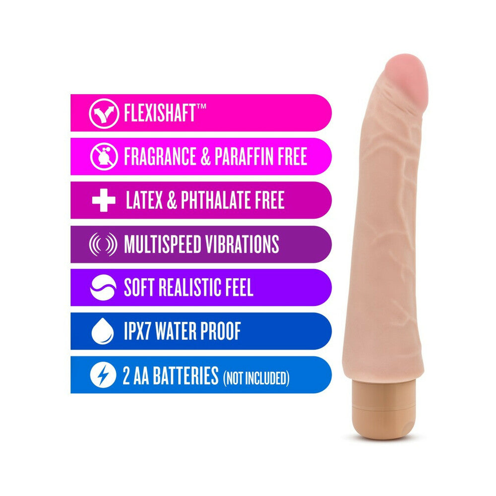 BLUSH - X5 PLUS MAMBO VIBE REALISTIC 9.25 IN. VIBRATING DILDO BEIGE