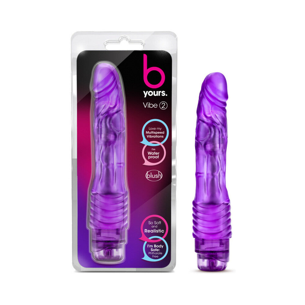 BLUSH - B YOURS VIBE 2 REALISTIC 9 IN. VIBRATING DILDO