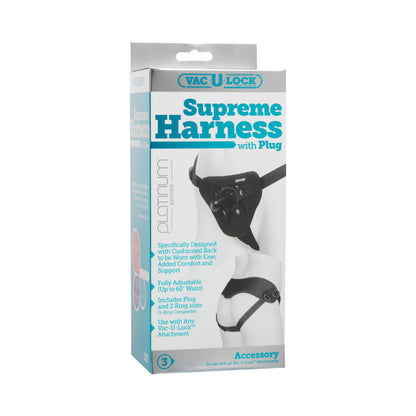 DOC JOHNSON - VAC-U-LOCK PLATINUM - SUPREME HARNESS - WITH PLUG BLACK