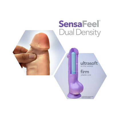BLUSH - AU NATUREL MISTER PERFECT 8.5 IN. POSABLE DUAL DENSITY DILDO WITH BALLS