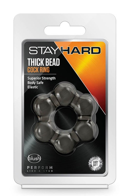 BLUSH - STAY HARD THICK BEAD COCK RING BLACK