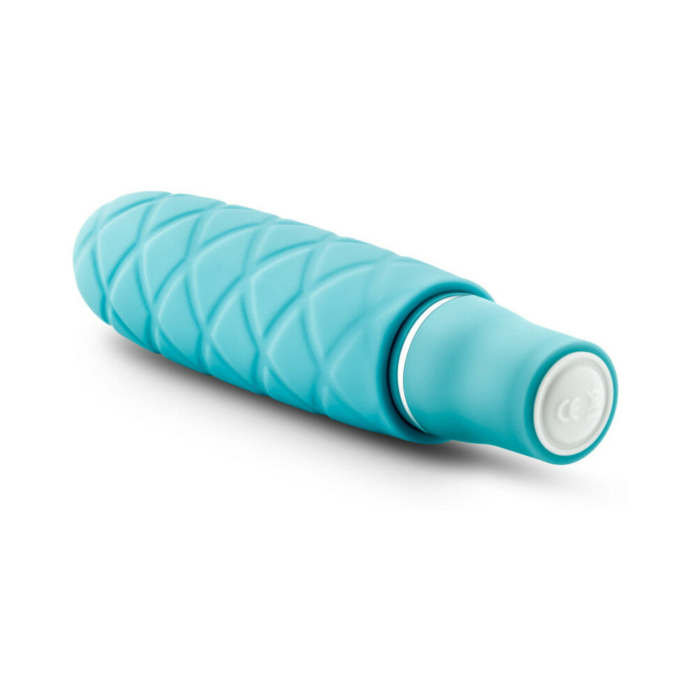 BLUSH - LUXE COZI MINI SILICONE SLIMLINE VIBRATOR AQUA
