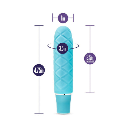 BLUSH - LUXE COZI MINI SILICONE SLIMLINE VIBRATOR AQUA