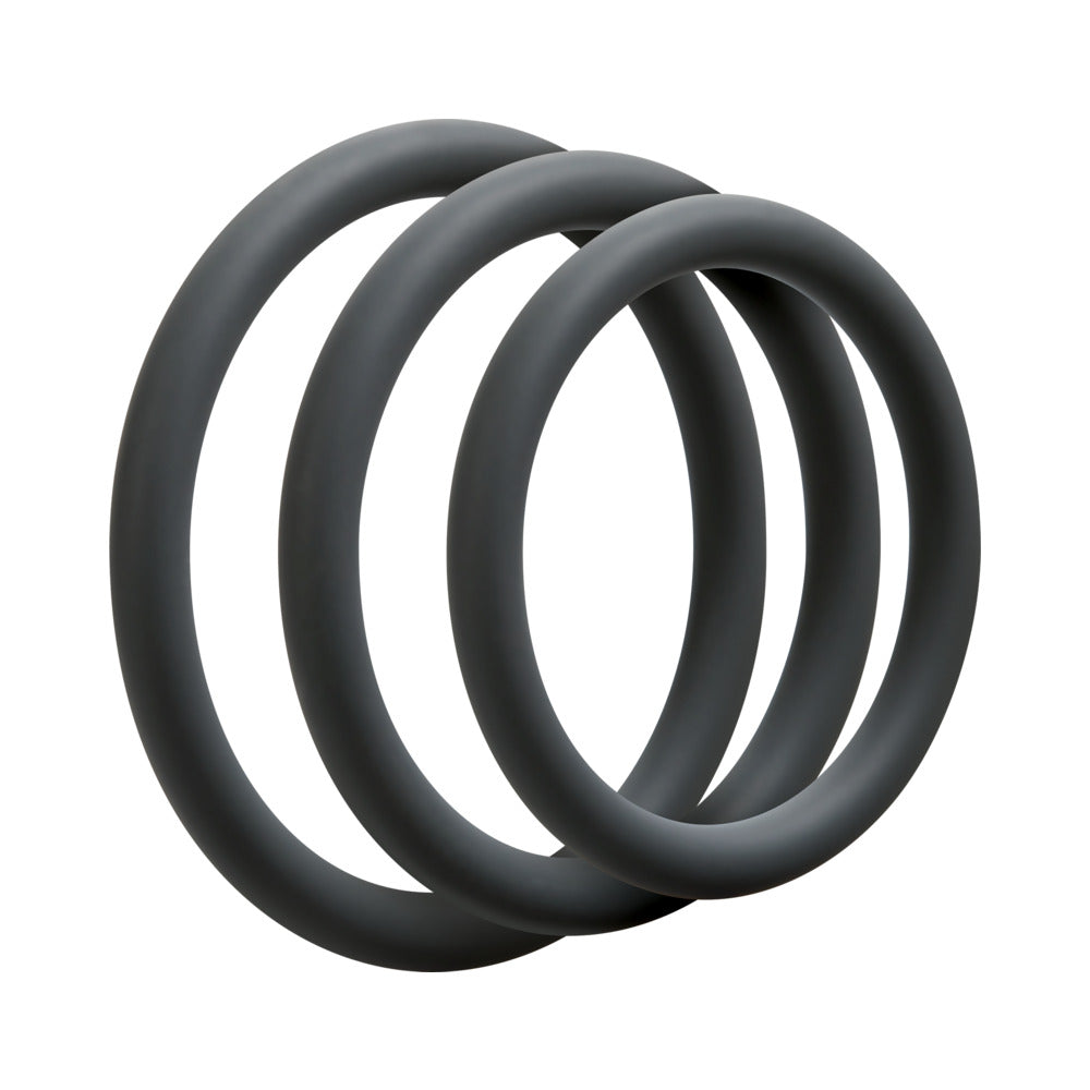 DOC JOHNSON - OPTIMALE – 3 C-RING SET – THIN SLATE