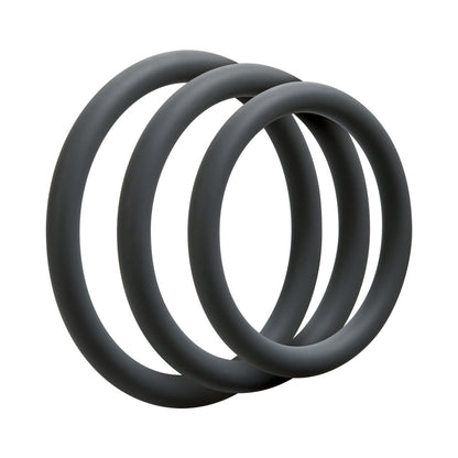 DOC JOHNSON - OPTIMALE – 3 C-RING SET – THIN SLATE